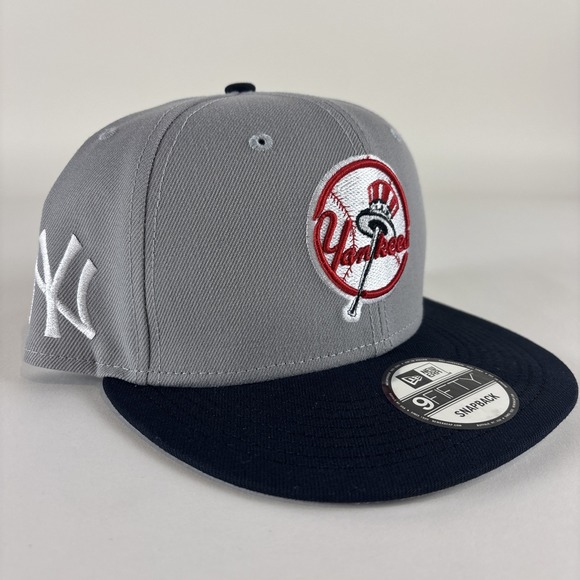 New York Yankees Hat Blue Gray New Era 9FIFTY Adjustable Snapback Cap NY MLB - Picture 1 of 9